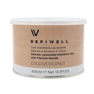 CERA DEPILATORIA LIPOSOLUBILE TITANIO AL COCCO 400 GR DEPIWELL