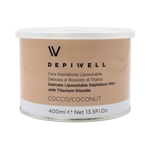 CERA DEPILATORIA LIPOSOLUBILE TITANIO AL COCCO 400 GR DEPIWELL
