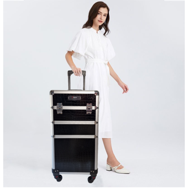 MELCAP TROLLEY PARRUCCHIERI PROFESSIONALE SCOMPONIBILE 3 IN 1 NERO