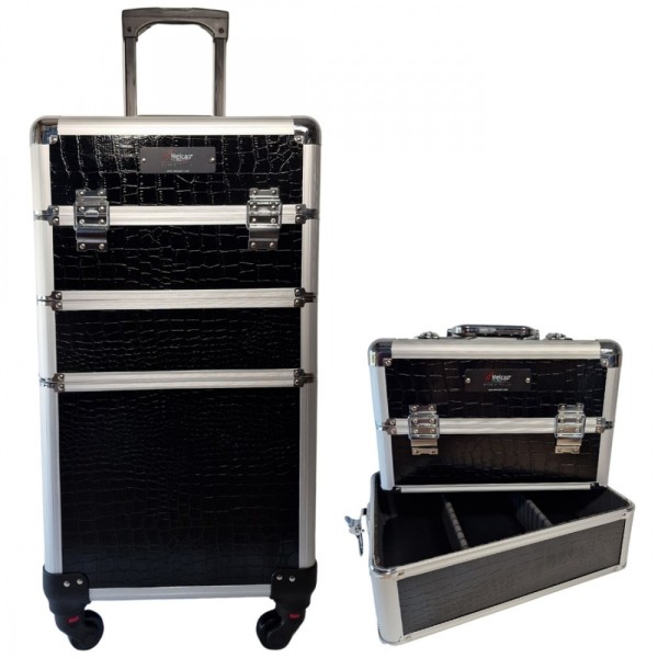 MELCAP TROLLEY PARRUCCHIERI PROFESSIONALE SCOMPONIBILE 3 IN 1 NERO