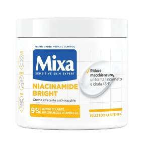 MIXA NIACINAMIDE BRIGHT CREMA IDRATANTE ANTI-MACCHIE PER PELLE SECCA E SPENTA 400 ML