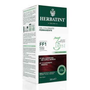 GEL COLORANTE PERMANENTE HERBATINT FF1 Rosso Henne (300 ml) 3 DOSI