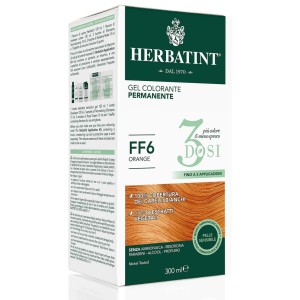 GEL COLORANTE PERMANENTE HERBATINT FF6 Orange (300 ml) 3 DOSI