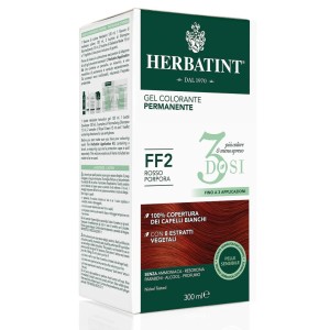 GEL COLORANTE PERMANENTE HERBATINT FF2 Rosso Porpora 3 DOSI
