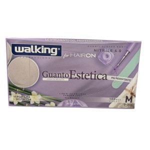 WALKING GUANTI ESTETICA NITRILE 4.0 VIOLET MISURA M