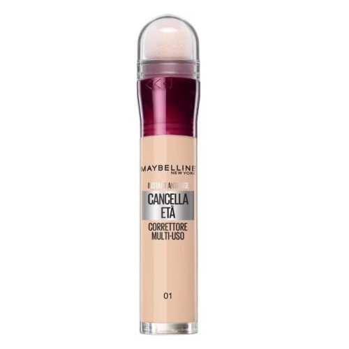 MAYBELLINE NEW YORK MAKE-UP IN THE CITY CORRETTORE IL CANCELLA ETA' LIGHT (01) E ACQUA MICELLARE BIFASE
