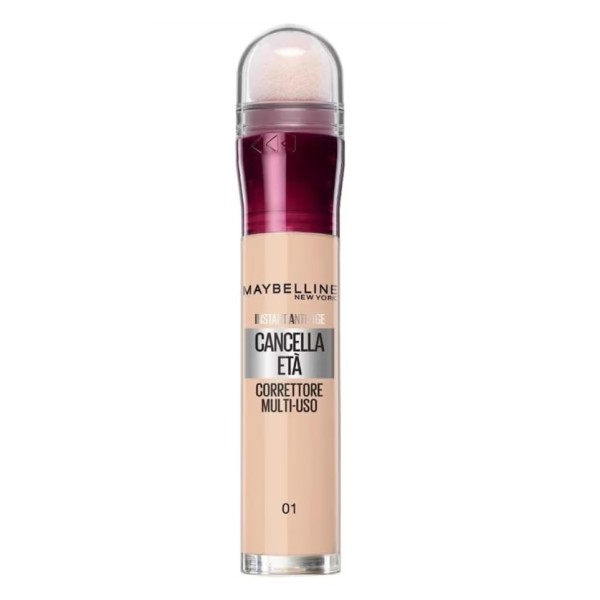 MAYBELLINE NEW YORK MAKE-UP IN THE CITY CORRETTORE IL CANCELLA ETA' LIGHT (01) E ACQUA MICELLARE BIFASE