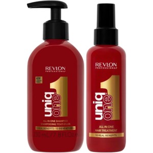 REVLON UNIQ ONE KIT ALL IN ONE TREATMENT SPRAY 150ML + SHAMPOO 230ML 2