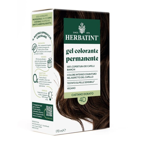 GEL COLORANTE PERMANENTE HERBATINT 4D (150 ml)