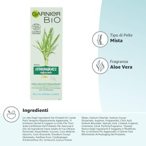 GARNIER BIO LEMONGRASS CREMA IDRATANTE RIEQUILIBRANTE 50ML 2