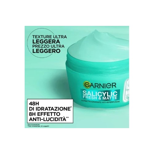 Garnier Fresh & Matte Crema Sorbetto 85ml Idratante Anti-Imperfezioni 48h