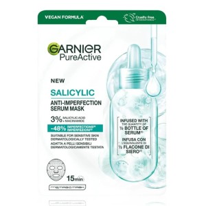 Garnier Pure Active Maschera Viso in Tessuto Salicylic Anti-Imperfezioni con Niacinamide 23g