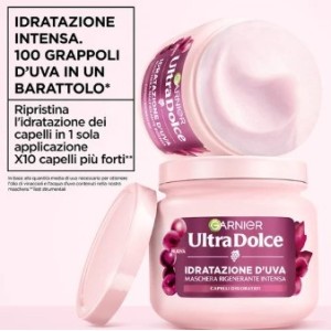 Garnier Ultra Dolce Idratazione d'Uva Maschera per Capelli Disidratati 340ml 2