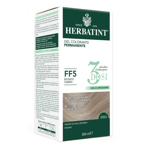 Herbatint FF5 Biondo Sabbia Gel Colorante Permanente 3 Dosi