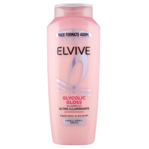 L’Oréal Elvive Glycolic Gloss Shampoo Ultra-Illuminante per Capelli Spenti e Opachi 400 ml