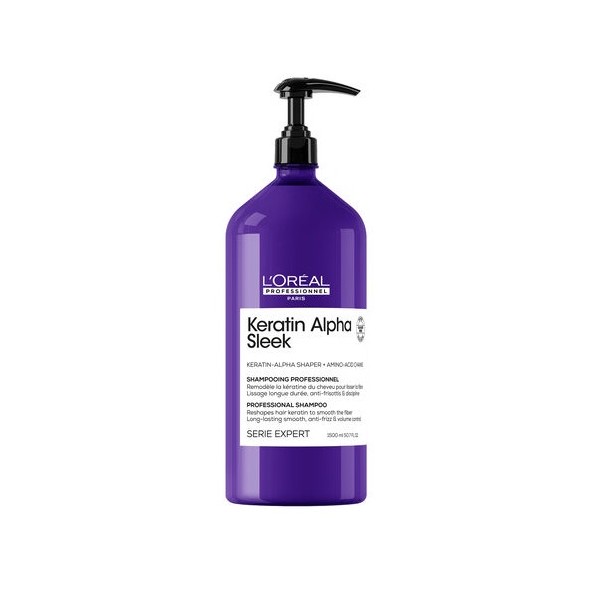 L'Oréal Professionnel Keratin Alpha Sleek Shampoo Senza Solfati Anticrespo 1500 ml