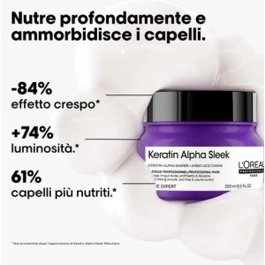 L'Oréal Professionnel Keratin Alpha Sleek Maschera Disciplinante Anticrespo 250 ml 2