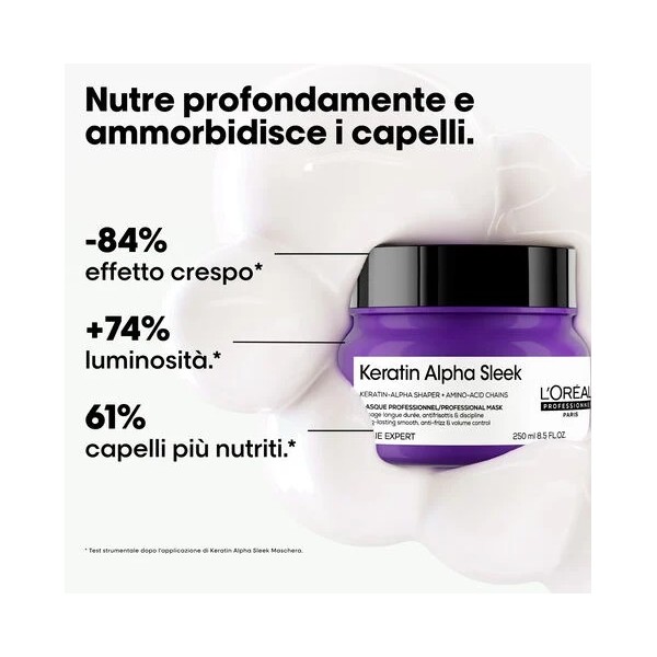 L'Oréal Professionnel Keratin Alpha Sleek Maschera Disciplinante Anticrespo 250 ml