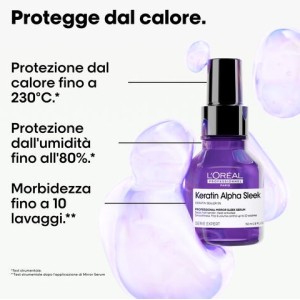 L'Oréal Professionnel Keratin Alpha Sleek Serum 50ml Siero Anticrespo Termoprotettore 2