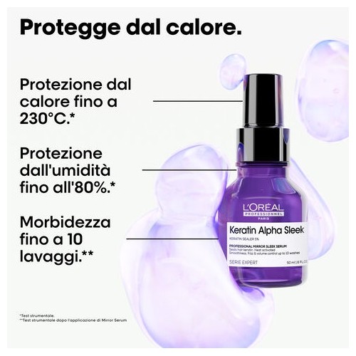 L'Oréal Professionnel Keratin Alpha Sleek Serum 50ml Siero Anticrespo Termoprotettore