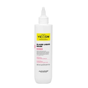 Alfaparf Yellow Glass Liquid Mask Keratin 250 ml – Flüssige Haarmaske für Spiegelglanz und Seidiges Haar