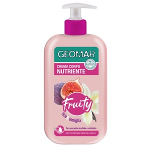Geomar Fruity Crema Corpo Nutriente Fico & Vaniglia 400 ml – Idratante con Burro di Karité e Olio di Mandorle Dolci