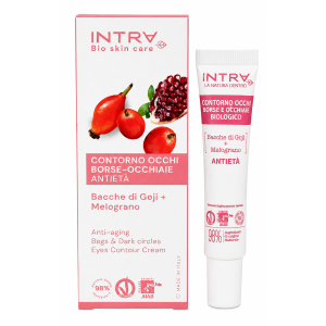 Intra Bio Skin Care Bio Augencreme gegen Augenringe und Tränensäcke 15 ml Anti-Aging mit Goji-Beeren und Granatapfel 2