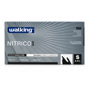 WALKING GUANTI NITRILE NITRICO SENZA POLVERE MISURA S