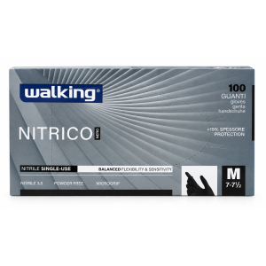 WALKING GUANTI NITRILE NITRICO SENZA POLVERE MISURA M