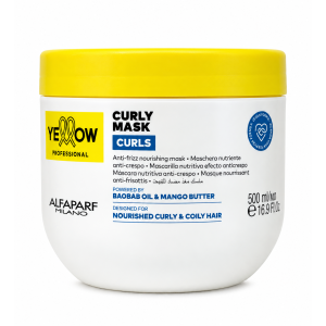 Yellow Professional Curly Mask 500ml – Nährende Feuchtigkeitsmaske für Locken, Wellen & Coily Hair