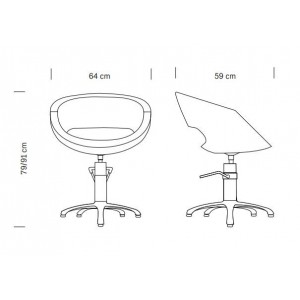 POLTRONA DA PARRUCCHIERE HAIR QUEEN BASE TONDA 2