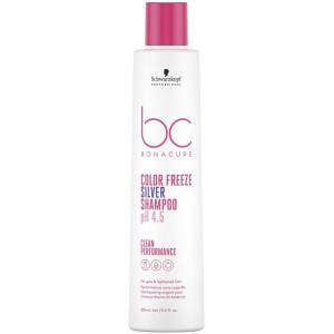 Schwarzkopf BC Bonacure Color Freeze Silver Shampoo 250 ml Antigiallo per Capelli Biondi Grigi Decolorati